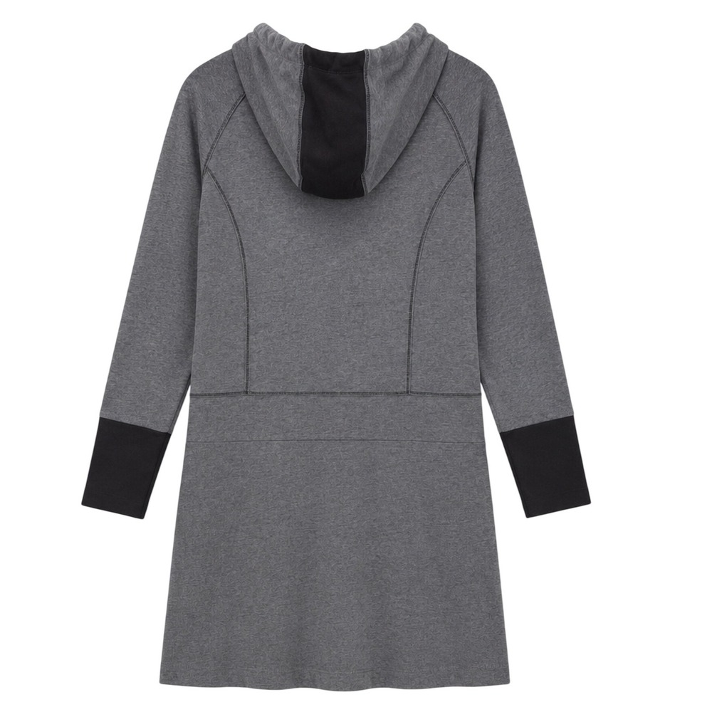 Columbia Omni-Wick Womens Heather Grey Hooded Long Sleeve Dress with Pockets - Picture 2 of 7